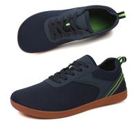 AONEGOLD Mujer Barefoot Minimalistas Hombre Zapatillas De Trail Running Ligeros Transpirables Deporte con Horma Ancha Zapatos Descalzos Calzado para Fitness（Azul Marino-45EU）