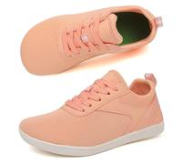 AONEGOLD Mujer Barefoot Minimalistas Hombre Zapatillas De Trail Running Ligeros Transpirables Deporte con Horma Ancha Zapatos Descalzos Calzado para Fitness(Naranja-37EU)