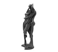 Aoneky Estatua de Pareja de Beso - Figura Decorativa de Resina, Regalo Original para Parejas Novios en Navidad San Valentín Aniversario, Decoración Moderna Romántica para Hogar Casa, Color Negro