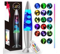 AONESY Lámpara de lava grande con 17 cambios de color controlable: lámpara de lava negra con mando a distancia para niños y adultos, lámpara de lava brillante para dormitorio/sala de estar/oficina, 34