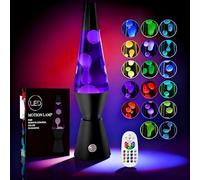 AONESY Lámpara de lava, lámpara de lava para el manejo del estrés y la relajación, lámpara retro para decoración del hogar, 17 lámparas de lava que cambian de color con mando a distancia para adultos