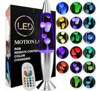 AONESY Lámpara de lava, lámpara de lava para el manejo del estrés y la relajación, lámpara retro para decoración del hogar, 17 lámparas de lava que cambian de color con mando a distancia para adultos
