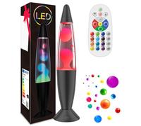 AONESY Lámpara líquida de movimiento, luz líquida relajante para adultos y niños, lámpara de estado de ánimo para aliviar el estrés, luz nocturna de 17 colores cambiantes - 34cm Negro