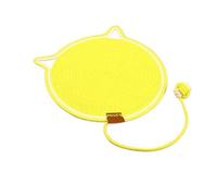 AONETIGER Grattoir à Chat en Carton Round Cat Scratcher Bowl Grattoir Rond Pour Chat Domestique, soulage le Stress (amarillo, diámetro 43 cm)