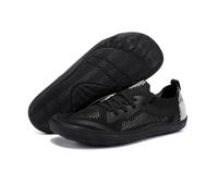 AONETIGER Unisex Zapatos Barefoot Mujeres Hombres Minimalistas Punta Ancha Zapatillas Ligeras Cómodas Antideslizantes Descalzos para Caminar Correr Trotar Fitness(Negro 45EU)