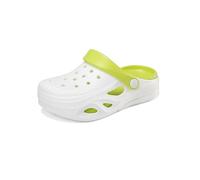 AONETIGER Zuecos y Mules Niños Niñas Ligeros Sandalia de Playa Antideslizantes Transpirables Zapatillas de Jardín Verano Zapatos Clogs Interior Exterior (Blanco,28/29EU)