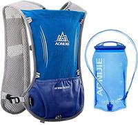 AONIJIE 5L multifunción Mochilas de hidratación , Comodidad y Estabilidad, Rápido Acceso a la hidratación, Simplicida, Ligero Mochila Hidratacion para Ciclismo Carrera (Azul-Bolsa de Agua 1.5l)