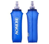 AONIJIE Paquete de 2 botellas de agua plegables de TPU suave para deportes al aire libre hidratación, ligeras y plegables para correr, senderismo, ciclismo (B#500 ml, 2 unidades)