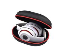 AONKE Funda de Almacenamiento Compatible con Auriculares Beats Dr. Dre Studio Pro, Studio3, Solo Pro, Solo4, Solo3, Solo2, Solo, inalámbricos con cancelación de Ruido (Cremallera roja)