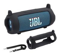AONKE Funda de silicona compatible con altavoz Bluetooth portátil inalámbrico JBL Flip 7 con correa de hombro desmontable (solo caja) (negro)