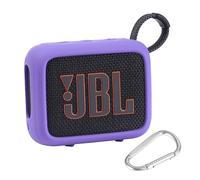 AONKE Funda de silicona para altavoz Bluetooth portátil JBL Go 4 (morado)