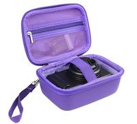 AONKE Funda de transporte para cámara digital Panasonic Lumix DC-TZ99/ LX10/ LX100/ ZS60/ ZS70/ ZS80/ ZS200/ ZS100 4K, funda para cámara de vlogging, bolsillo de malla para cargador de batería, Purple