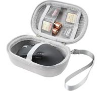 AONKE Funda rígida de viaje para mouse inalámbrico Logitech M510/M330/M720/Signature M650 L/G305/G304/MX Anywhere 3/G Pro/G PRO X/G703, bolsa de malla para tarjetas (gris)
