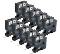 Aonomi Etiquetas de tubo termorretráctiles industriales compatibles con DYMO 18051, tubo de 1/4 pulgadas para etiquetadora DYMO Rhino 5200 4200 5000 6000 (negro sobre blanco, 1/4 pulgadas x 4.9 pies