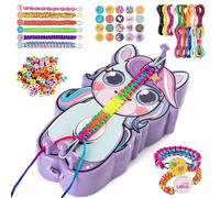 AONTESS Kit para Hacer Pulseras Niñas, Artes Y Manualidades de 6 a 12 Años, DIY ManualidAdes para Niñas 6-12, Crear Pulseras, Juego de Regalo para Navidad Cumpleaños (Púrpura)