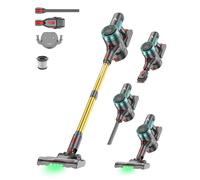 aonus A10 Aspiradora sin Cable, 55kPa 500W, 70 Min Autonomía, Pantalla Táctil, Anti-enredos, Autoportante, Adecuado para Suelos/Alfombras/Pelo Animales - Dorado