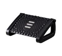 AONYAYBM Taburete para Pies, Reposapiés para Debajo del Escritorio en el Trabajo, Taburete para Pies, Función de Rodillo de Masaje, Estilo Simple, Material Plástico Compacto, Reposapiés(Negro)
