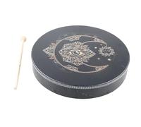 AONYAYBM Tambor Chamán, Tambor Chamán Hecho a Mano, Tambor Chamán Alquimia Luna Herramienta de Curación de Sonido Tambor Chamán Vegetariano con Baqueta, Tambor Chamán Sanador de Sonido para(#1)