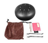AONYAYBM Tambor de Lengua, 6 Pulgadas, 8 Tonos, Acero Inoxidable, sin Preocupaciones, Vacío, con Baquetas, Bolsa de Almacenamiento Manual para Actuación, Meditación, Educación Musical, Entretenimiento