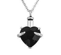 Aooaz Mujer Acero Inoxidable Bala Negro Cubic Zirconia