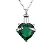 Aooaz Mujer Acero Inoxidable Bala Verde Cubic Zirconia