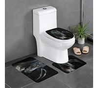 AOOEDM Juego de 3 alfombras de baño Pentium Dark Horse, Suaves y cómodas con Respaldo Antideslizante, absorbentes y Lavables a máquina, 24 x 16 Pulgadas