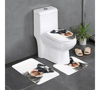 AOOEDM Juego de 3 alfombras de baño Schnauzer de Buen Comportamiento, Suaves y cómodas con Respaldo Antideslizante, absorbentes y Lavables a máquina, 24 x 16 Pulgadas