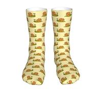 AOOEDM Mignon Escargot Animal Motif Chaussettes pour Femmes Hommes Sport Travail Chaussettes Courtes Confort Mi Tube Bas 40 Cm
