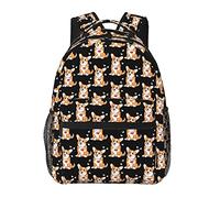 AOOEDM Mochila de viaje para portátil para hombres y mujeres de negocios antirrobo duradera compatible con Corgis Funny Dog Backpack College School Daypack Gifts
