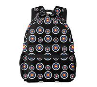 AOOEDM Mochila escolar multifunción para hombres y mujeres con cómoda y suave correa para el hombro, mochila ligera para senderismo, picnic, tiro con arco, objetivo circular para viajes