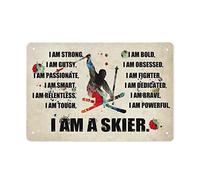 AOOEDM Una guía para esquiar Lingo Wall Metal Tin Sign para Home Bar Pub Kitchen Wall Art Deocr Man Cave Vintage Metal Sign Poster Placa Signs Quotes Sign