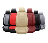 AOOG Fundas de Cuero para Asiento de Coche con Organizador de Asiento Trasero de Coche, Funda Universal para Asiento de vehículo automotriz para la mayoría de sedán, SUV, camionetas, Juego Completo,