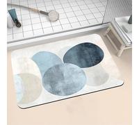 Aoojlo Alfombra Baño Secado Rapido Moderno Alfombrilla Baño Diatomita Antideslizante, Alfombra Ducha Absorbente Fácil Limpieza Lavable Bath Mat Rug para Suelo Entrada Cocina 120x170cm 16-83