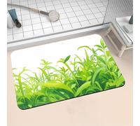Aoojlo Alfombra Baño Secado Rapido Plant Alfombrilla Baño Diatomita Antideslizante, Alfombra Ducha Absorbente Fácil Limpieza Lavable Bath Mat Rug para Suelo Entrada Cocina 50x80cm 16-1229