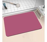 Aoojlo Alfombra Baño Secado Rapido Purple Alfombrilla Baño Diatomita Antideslizante, Alfombra Ducha Absorbente Fácil Limpieza Lavable Bath Mat Rug para Suelo Entrada Cocina 40x60cm 16-1273