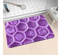 Aoojlo Alfombra Baño Secado Rapido Purple Alfombrilla Baño Diatomita Antideslizante, Alfombra Ducha Absorbente Fácil Limpieza Lavable Bath Mat Rug para Suelo Entrada Cocina 100x160cm 16-1141