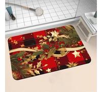 Aoojlo Alfombra Baño Secado Rapido Red Alfombrilla Baño Diatomita Antideslizante, Alfombra Ducha Absorbente Fácil Limpieza Lavable Bath Mat Rug para Suelo Entrada Cocina 50x80cm 16-1325