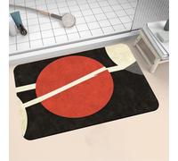 Aoojlo Alfombra Baño Secado Rapido Rojo Alfombrilla Baño Diatomita Antideslizante, Alfombra Ducha Absorbente Fácil Limpieza Lavable Bath Mat Rug para Suelo Entrada Cocina 100x160cm 16-1387