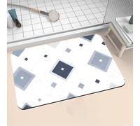 Aoojlo Alfombra Baño Secado Rapido Simple Alfombrilla Baño Diatomita Antideslizante, Alfombra Ducha Absorbente Fácil Limpieza Lavable Bath Mat Rug para Suelo Entrada Cocina 80x150cm 16-1107