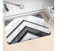 Aoojlo Alfombra Baño Secado Rapido Stripe Alfombrilla Baño Diatomita Antideslizante, Alfombra Ducha Absorbente Fácil Limpieza Lavable Bath Mat Rug para Suelo Entrada Cocina 160x230cm 16-1111