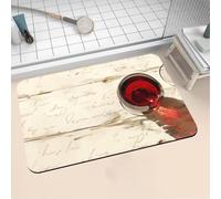 Aoojlo Alfombra Baño Secado Rapido Wooden Alfombrilla Baño Diatomita Antideslizante, Alfombra Ducha Absorbente Fácil Limpieza Lavable Bath Mat Rug para Suelo Entrada Cocina 140x200cm 16-1359