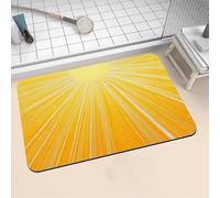 Aoojlo Alfombra Baño Secado Rapido Yellow Alfombrilla Baño Diatomita Antideslizante, Alfombra Ducha Absorbente Fácil Limpieza Lavable Bath Mat Rug para Suelo Entrada Cocina 120x170cm 16-1205