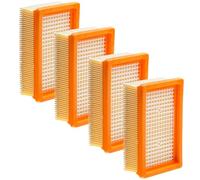 Aoonar 4 filtros de pliegue plano HEPA - Compatible con Kärcher WD4, WD5, WD6, WD5P, WD6P Premium, MV4, MV5 y MV6 - Reemplazo para KFI 4410 (2.863-005.0) - Filtro de repuesto para aspiradora en seco y
