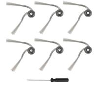 Aoonar Juego de 6 cepillos laterales de repuesto, incluye destornillador, compatible con Roborock Qrevo Curv & Edge, Saros 10/10R/Z70, QV 35A/35S, Q10 S5/X5, Q7 M5/L5