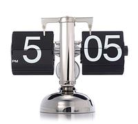 Aoonar Reloj Digital Abatible hacia Abajo, Reloj Digital Retro Abatible hacia Abajo, Minimalista, De Un Solo Pie, Mecánico, con Tapa Automática, Reloj De Escritorio para El Hogar Y La Sala De Estar