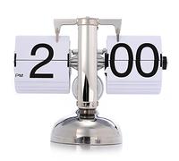 Aoonar Reloj Digital Abatible hacia Abajo, Reloj Digital Retro Abatible hacia Abajo, Minimalista, De Un Solo Pie, Mecánico, con Tapa Automática, Reloj De Escritorio para El Hogar Y La Sala De Estar