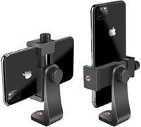 Aoonar Soporte Adaptador Universal para Teléfono Móvil con Abrazadera Ajustable, Compatible con Trípode y Palo Selfie, para iPhone, Samsung, Xiaomi, Huawei - Ideal para Fotos y Vídeos