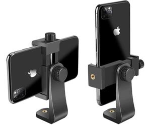 Aoonar Soporte Adaptador Universal para Teléfono Móvil con Abrazadera Ajustable, Compatible con Trípode y Palo Selfie, para iPhone, Samsung, Xiaomi, Huawei - Ideal para Fotos y Vídeos