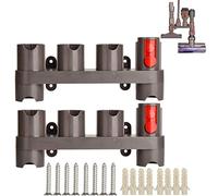 Aoonar Soporte de Accesorios Aspiradora para Dyson V15 V11 V12 V10 V8 V7 G5 SV10 SV11 SV12 SV14 Soporte para Montaje en Pared Organizador con 10 Ranuras 2 Piezas Gris