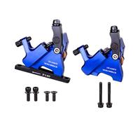 AOOOWER 1 par de pinzas hidráulicas de freno de disco para bicicleta, montaje plano, para bicicletas de carretera, discos de aceite, abrazadera de freno de alambre, abrazadera de disco de aceite